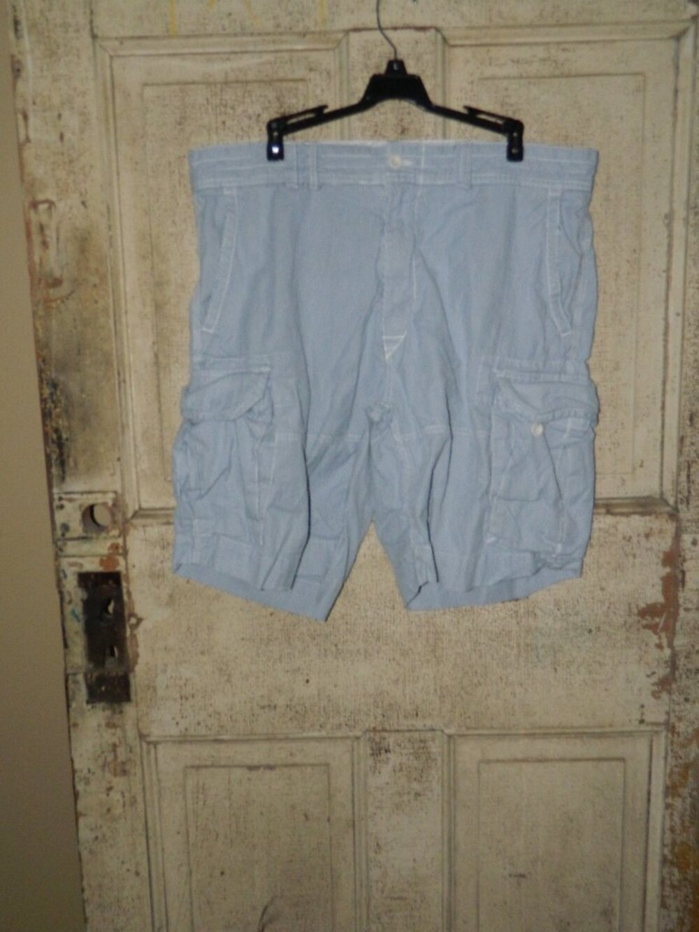 Polo Ralph Lauren Seersucker Stripe Cargo Shorts Sz 38 (GG-10)